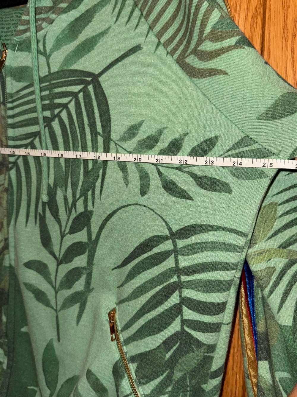Rare Aviator Natuon Green Tiger Print Zip-Up Hoodie L - Picture 8 of 10